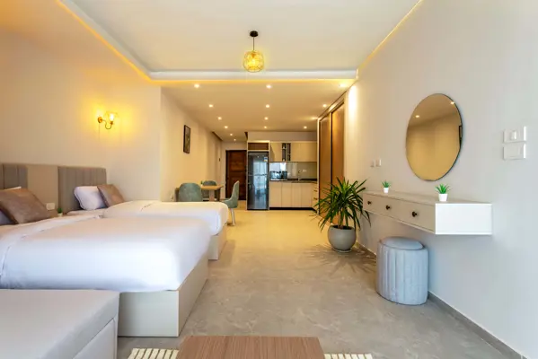 Studio with two beds 